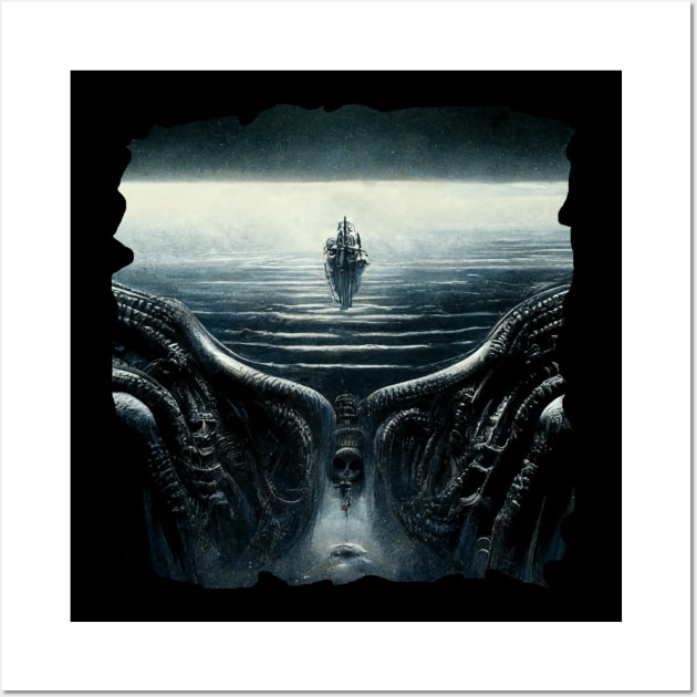 HR Giger - Lost at Sea Wall Art by Mikaeus